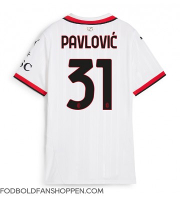 AC Milan Strahinja Pavlovic #31 Udebanetrøje Dame 2024-25 Kortærmet